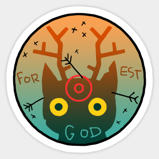 Night In The Woods Forest God Sticker